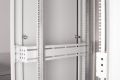 Szafa rack 19" pyłoszczelna IP54 42Ux 600x800 Osłona pełna Boki zdejmowane Drzwi szyba Ral 7035 szara WR19-42U-68-DS-S środek szafy