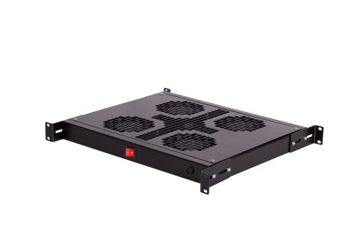 Panel z czterema wentylatorami do szaf rack 19 cali. 19-0070C