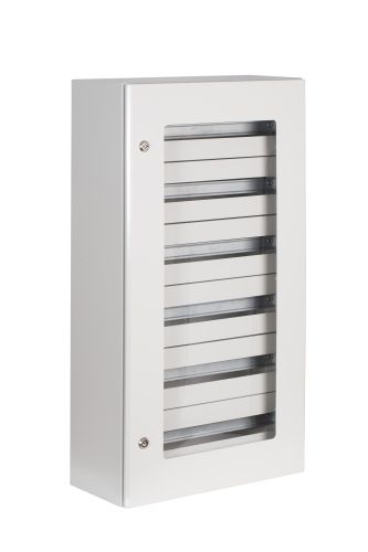 Rozdzielnica modułowa hermetyczna natynkowa 96 modułów IP65 550x700x250 Szara RH 96 DS Drzwi z szybą przód