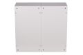 Szafka licznikowa natynkowa 1-licznikowa 3-fazowy 48 modułów IP31 620x580x220 Biała NRL 48 Z ZAMKIEM widok z tyłu