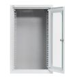 Szafa rack wisząca 10 9Ux310x300 IP30 Szara drzwi z szybą SZW-10-9U-30-DS-S przód otwarte drzwi przednie.jpg