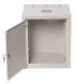Szafa rack wisząca 10 4Ux310x300 IP30 Drzwi pełne RAL 7035 szara SZW-10-4U-30-DP-S otwarte drzwi.jpg