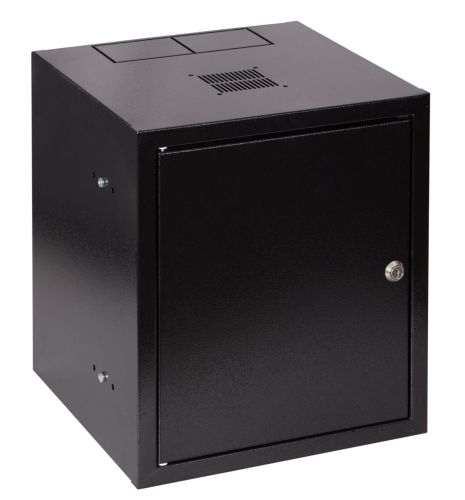 Szafa rack wisząca 10 6Ux310x300 IP30 Drzwi pełne RAL 9005 czarna SZW-10-6U-30-DP-C przód-min.jpg