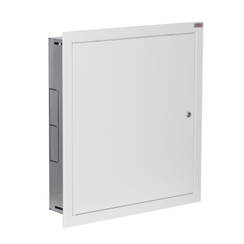 Rozdzielnica modułowa 3x24 podtynkowa 72 moduły IP31 525x565x127 Biała z zamkiem RPSM 72 Z 3X24 przód.jpg