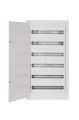 Rozdzielnica modułowa 6x24 podtynkowa 144 moduły IP31 525x1015x127 Biała z zamkiem RPSM 144 Z 6X24 otwarte drzwi.jpg