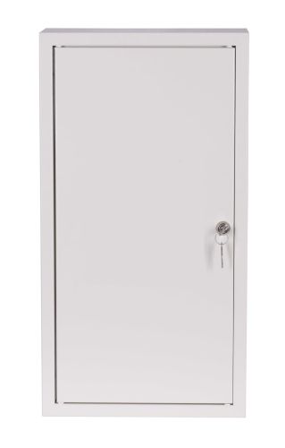 Szafka licznikowa natynkowa 1-licznikowa 3-fazowy Licznik elektroniczny 12 modułów IP31 310x580x130 Biała z zamkiem NRL 12E Z przód.jpg