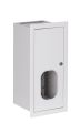 Szafka licznikowa podtynkowa 1-licznikowa 1-fazowy 6 modułów IP31 180x430x180 Biała z zamkiem i szybą RL 1F 6 ZSZ przód od boku (2).jpg