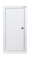 Szafka licznikowa podtynkowa 1-licznikowa 1-fazowy Licznik Elektroniczny 6 modułów IP31 180x430x120 Biała z zamkiem RL 1F 6E Z przód.jpg