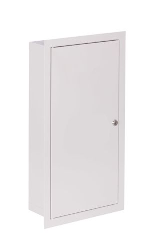 Szafka licznikowa podtynkowa 1-licznikowa 3-fazowy Licznik Elektroniczny 12 modułów IP31 270x540x120 Biała z zamkiem RL 12E Z przód.jpg