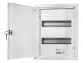 Rozdzielnica modułowa natynkowa 24 moduły IP31 310x395x130 Biała z zamkiem NRP 24 Z przód otwarte drzwi_Easy-Resize.com.jpg