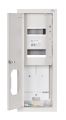 ROZDZIELNICA LICZNIKOWA PODTYNKOWA 1-LICZNIKOWA 1-FAZOWY 12 MODUŁÓW IP31 180X540X180 BIAŁA Z ZAMKIEM I SZYBĄ RL 1F 12 ZSZ przód otwarte drzwi.jpg