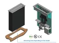 Podnośnik do monitora o maksymalnej przekątnej ekranu 32" INOX - M-5 Eco  INX  wnętrze podnośnika rysunek 2d