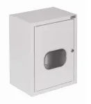 Szafka licznikowa natynkowa 1-licznikowa 1-fazowy 6 modułów IP31 310x395x220 Biała z zamkiem i szybą NRL 1F 6 ZSZ