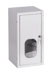Szafka licznikowa natynkowa 1-licznikowa 1-fazowy 6 modułów IP31 220x430x220 Biała z zamkiem i szybą  NRL 1F 6 W ZSZ Wąska