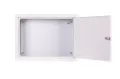 Obudowa Sterownicza 400x300x210mm IP31 Szara z płytą montażową NR 432 przód otwarte drzwi