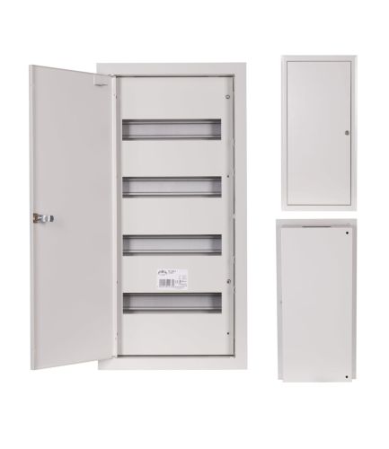 Rozdzielnica modułowa 4x12 podtynkowa 48 modułów IP31 270x605x120 Biała RP 48B Z ZAMKIEM zdjecie z 3 perspektywami.jpg