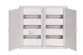 Rozdzielnica elektryczna modułowa 6x12 podtynkowa 72 moduły IP31 545x480x120 Biały z zatrzaskiem RP 70 drzwi otwarte.webp