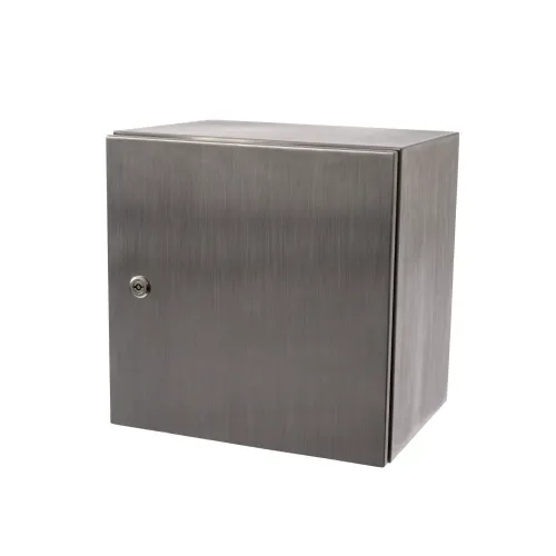 Obudowa hermetyczna IP65 500x500x210 Ze stali nierdzewnej szlifowanej Z płytą montażową RH-551-SS Szafa Sterownicza przód.webp