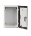 Obudowa hermetyczna IP65 200x300x150mm Szara z płyta montażową RH 231 Szafa Sterownicza otwarte drzwi przednie.webp