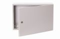 Obudowa hermetyczna IP65 800x600x300mm Stal Nierdzewna malowana na szaro z płytą montażową RH-863-SS-7035 Szafa Sterownicza uchylone drzwi