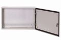 Obudowa hermetyczna IP65 800x600x300mm Stal Nierdzewna malowana na szaro z płytą montażową RH-863-SS-7035 Szafa Sterownicza drzwi otwarte