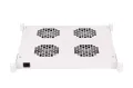 Panel Wentylacyjny do szaf rack 19 4 Wentylatory z Kablem i Termostatem SZARY RAL 7035 19-0071S widoczny wtyk zasilania.webp