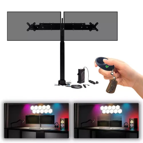 Ramię na 2 monitory winda do monitora ruchome uchwyty smart do 30kg Sabaj