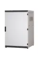 Szafa rack 19 pyłoszczelna IP54 24Ux600x600 Osłona pełna Boki zdejmowane Drzwi pełne Ral 7035 szara WR19-24U-810-DP-S przód szafki.webp