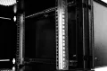 Szafa wisząca rack 19 6U 600x600 IP20 Ściany boczne otwierane  RAL9005 czarny profil rack 2 sztuki w zestawie.webp