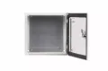 Obudowa hermetyczna IP65 300X300X150 Szara z płytą montażową RH 331 Szafa Sterownicza przód otwarte drzwi przednie.webp