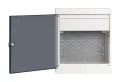 Szafka multimedialna natynkowa 20 gniazd keystone IP33 310x360x105 Biała MultiAlfa 360, drzwi otwarte, perforowana płyta montażowa