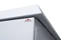 Szafa sterownicza zewnętrzna aluminiowa Streetbox dwupłaszczowa IP54 Sabaj System widok kąta szafy z logiem.webp