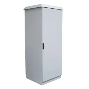 Aluminiowa Szafa Rack Zewnętrzna 24U 600x600 IP65 StreetBox Dwupłaszczowa RAL 7035 STRBX-6612-24U