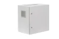 Szafa wisząca rack 19 12Ux400 IP54 Ściany boczne pełne Drzwi pełne Szara Wewnętrzna SWK19-12U-40-DP-W przód.webp