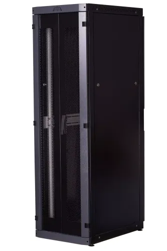 Szafa rack stojąca 19 45U 890mm max. 1500kg Metalowa Czarna Serwerowa ACE przód szafki.webp