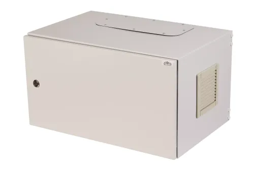 Szafa rack wisząca 19 6U 600x400 IP54 Wewnętrzna RAL 7035 SWK19-6U-40-DP-W przód.webp