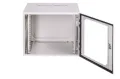 Szafa rack wisząca 19 6U 600x600 IP54 Wewnętrzna RAL 7035 SWK19-6U-60-DP-W drzwi przednie otwarte.webp