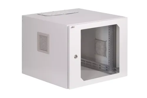 Szafa rack wisząca 19 6U 600x600 IP54 Wewnętrzna RAL 7035 SWK19-6U-60-DP-W bok.webp