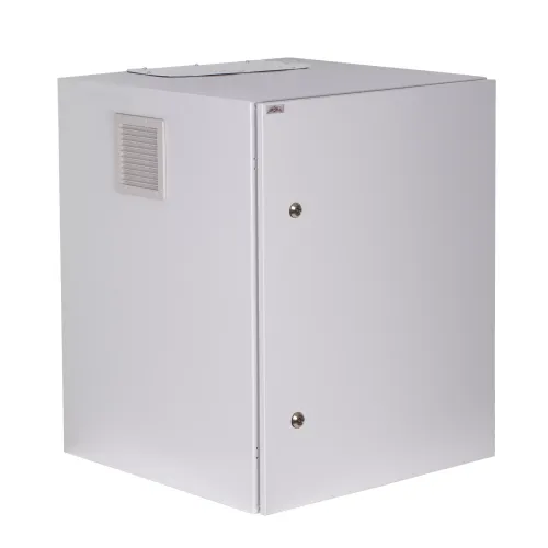 Szafa rack wisząca 19" 15U 600x400 IP54 Wewnętrzna RAL 7035 SWK19-15U-40-DP-W przód