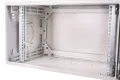 Szafa rack zewnętrzna 19 12U 600x400 wisząca IP54 Szara SWK19-12U-40-DP-Z przód.webp