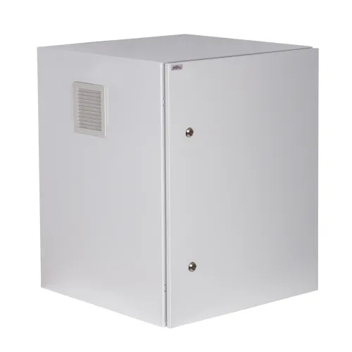 Szafa rack zewnętrzna 19 15U 600x400 wisząca IP54 Szara SWK19-15U-40-DP-Z przód.webp