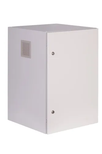 Szafa rack zewnętrzna 19 18U 600x600 wisząca IP54 Szara SWK19-18U-60-DP-Z przód.webp