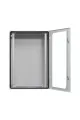 Szafa rack zewnętrzna 19" 18U 600x400 wisząca IP54 Szara SWK19-18U-40-DS-Z przednie drzwi