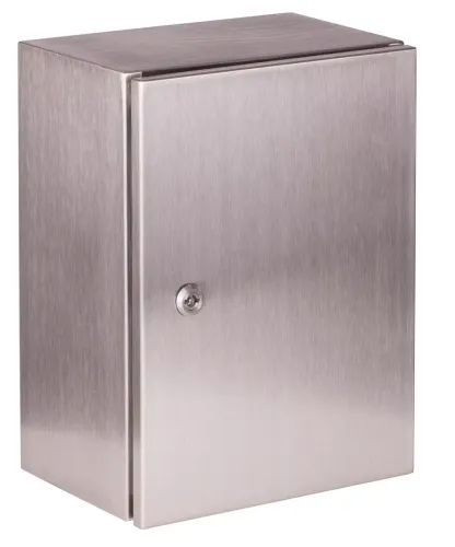 Rozdzielnia RH SS obudowa hermetyczna stal nierdzewna z płytą montażową przód od boku2.webp