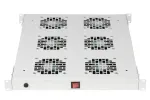 Panel Wentylacyjny do szaf rack 19" 6 wentylatorów z Kablem i Termostatem 19-0073S