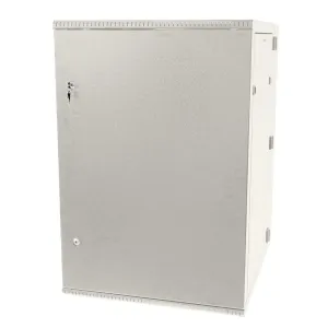 Szafa wisząca 19" 18U/400mm drzwi pełne otwierane boki RAL 7035 BOCK-019-180-400-DP-S