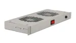 Panel Wentylacyjny do szaf rack 19" 2 wentylatory 1U z Kablem SZARY RAL 7035 19-0068S