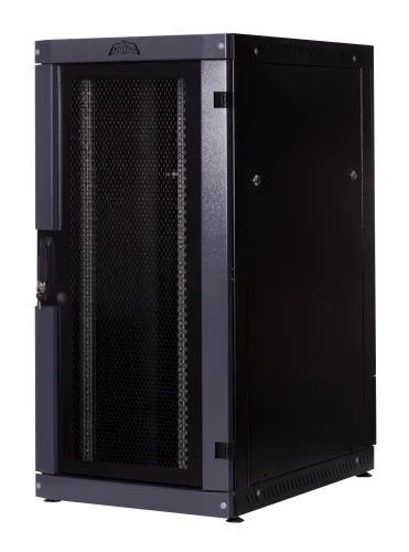 Szafa rack 32U 19" metalowa ACE S2 czarna bok przód.png