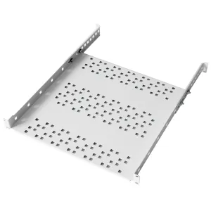 Półka rack 19" 1U 400mm Regulowana 4 punktowa Stalowa do 20kg Szara 19-0153S