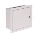 Rozdzielnica-modułowa-podtynkowa-6-modułów-IP31-270x225x120-Biała-RP-6-Z-ZAMKIEM-przód